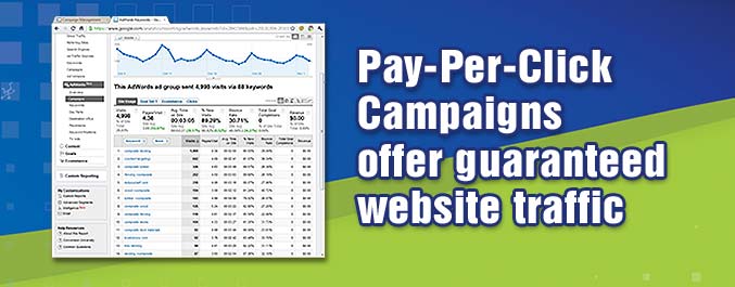 <empty>Pay-Per-Click Campaigns offer guaranteed website traffic